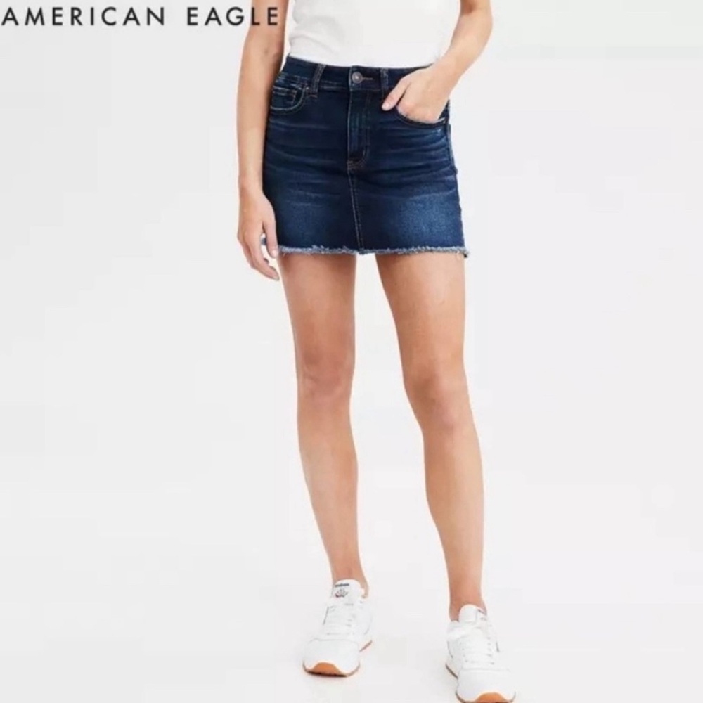 American Eagle - denim mini skirt - size 8